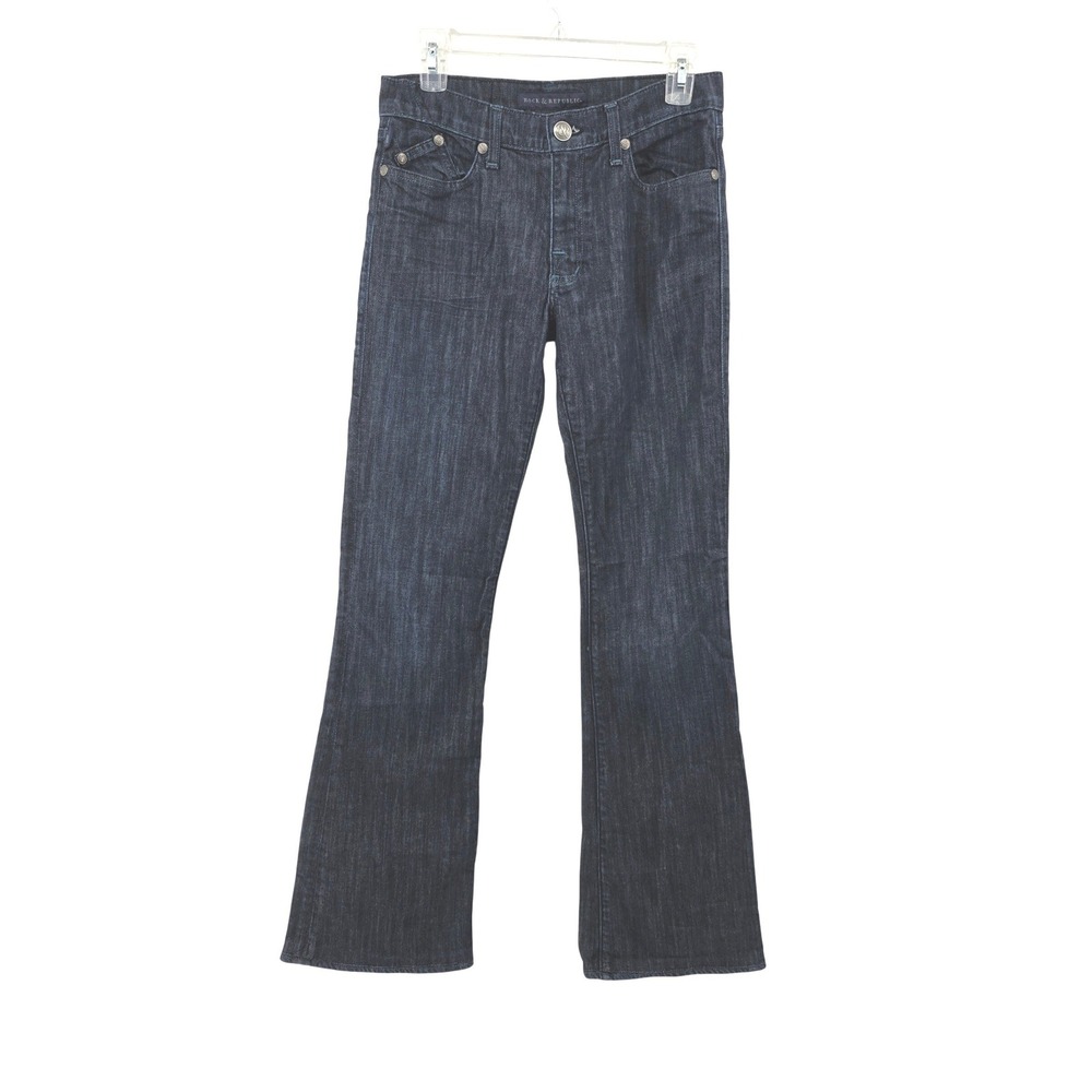 Rock & Republic Marissa Bootcut Jeans Dark Wash Low Rise Size 28 Y2K Retro